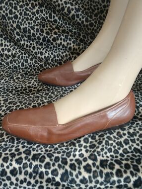 Liz Claiborne Cognac Leather Slip-On Loafers